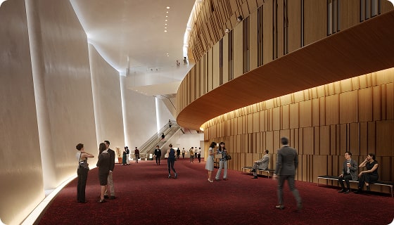 グランドホールメインホワイエ内観